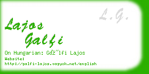lajos galfi business card